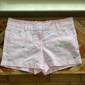 Vineyard Vines Girls Seersucker Logo Shorts